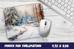 Winter forest mouse pad winter/village sublimation Product Image 1