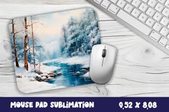 Winter forest mouse pad winter/village sublimation Product Image 1
