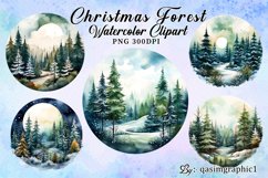 christmas forest watercolor clipartchristmas watercolor clipartforest clipartpine trees clipartwatercolor clipartpine trees artwild forest artsublimation designforest landscaperound watercolor clipart