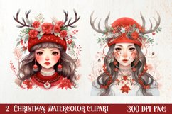 Christmas Fork Art Sublimation Clipart, Christmas Clipart Product Image 1