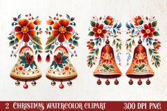 Christmas Fork Art Sublimation Clipart, Christmas Clipart Product Image 1