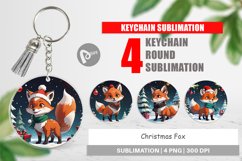 Keychain Cartoon Christmas Fox Product Image 1