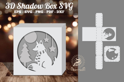 Christmas Fox Papercut Shadow Box Product Image 1