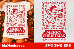Whimsical Christmas Frame SVG Bundle | Festive Sublimation Product Image 12