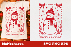 Christmas Coquette Frame SVG Bundle | Holiday PNG EPS Product Image 12