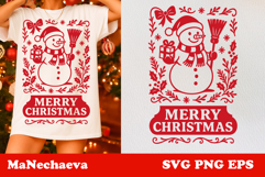 Whimsical Christmas Frame SVG Bundle | Festive Sublimation Product Image 13