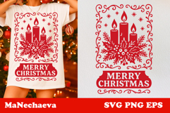 Whimsical Christmas Frame SVG Bundle | Festive Sublimation Product Image 3
