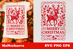 Whimsical Christmas Frame SVG Bundle | Festive Sublimation Product Image 4