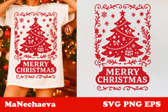 Whimsical Christmas Frame SVG Bundle | Festive Sublimation Product Image 5
