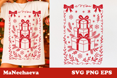 Christmas Coquette Frame SVG Bundle | Holiday PNG EPS Product Image 4