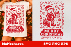 Whimsical Christmas Frame SVG Bundle | Festive Sublimation Product Image 6