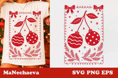 Christmas Coquette Frame SVG Bundle | Holiday PNG EPS Product Image 6