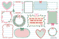 Christmas Frame SVG, Hand Drawn Coquette Christmas Frame SVG Product Image 8