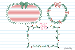 Christmas Frame SVG, Hand Drawn Coquette Christmas Frame SVG Product Image 7