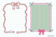 Christmas Frame SVG, Hand Drawn Coquette Christmas Frame SVG Product Image 6