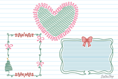 Christmas Frame SVG, Hand Drawn Coquette Christmas Frame SVG Product Image 3