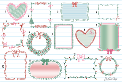Christmas Frame SVG, Hand Drawn Coquette Christmas Frame SVG Product Image 2