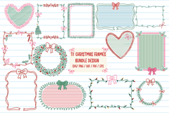 Christmas Frame SVG, Hand Drawn Coquette Christmas Frame SVG Product Image 1