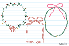 Christmas Frame SVG, Hand Drawn Coquette Christmas Frame SVG Product Image 7