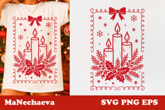 Christmas Coquette Frame SVG Bundle | Holiday PNG EPS Product Image 9