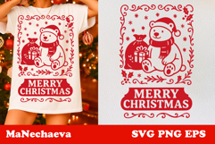 Whimsical Christmas Frame SVG Bundle | Festive Sublimation Product Image 10