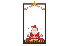 Christmas frame instagram story illustration design template Product Image 1