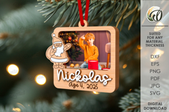 Christmas Frame Ornaments Bundle Laser Cut. Christmas SVG Product Image 2