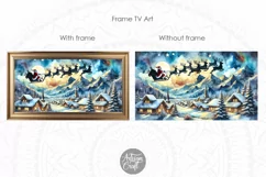 Santa flying Frame TV art, Christmas Frame TV art, reindeers Product Image 4