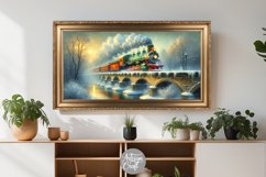Christmas vintage train Frame TV art, Christmas train Product Image 2