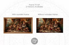 Christmas Frame TV art, Christmas gifts, vintage doll, toys Product Image 2