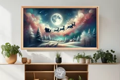 Santa flying Frame TV art, Christmas Frame TV art background Product Image 3