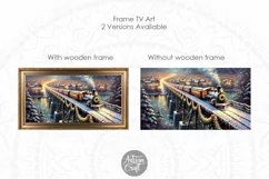 Christmas Train TV Art, Christmas Frame TV art, vintage Product Image 3