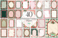 Christmas Frames PNG Clipart Bundle Product Image 1