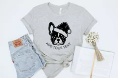 Christmas French Bulldog in Santa Hat SVG File For Cricut
