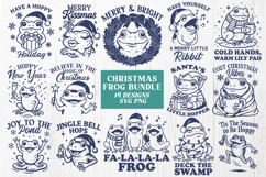 Christmas Frog SVG Bundle - 14 Funny Holiday Designs Product Image 1