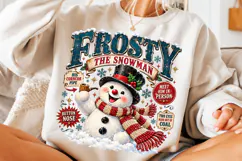 Vintage Christmas Snowman PNG, Festive Winter Shirt PNG Product Image 3