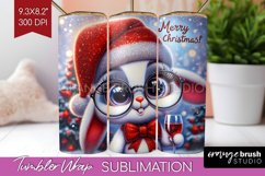 Christmas Animals Tumbler Wrap - Funny Wine Tumbler PNG Product Image 1
