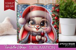 Christmas Animals Tumbler Wrap - Funny Wine Tumbler PNG Product Image 1