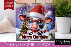 Christmas Animals Tumbler Wrap - Funny Wine Tumbler PNG Product Image 1