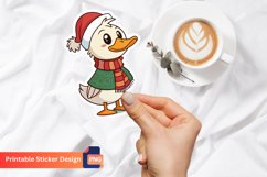Christmas Funny Duck Sticker, Christmas Duck Decoration Product Image 1