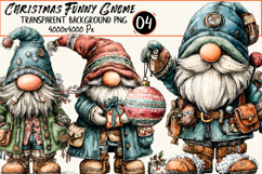 Christmas Funny Gnome Clipart Product Image 1