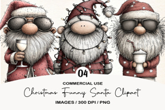 Christmas Funny Santa Clipart Product Image 1