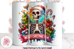 Christmas Skull Tumbler Wrap, 20 oz tumbler wrap, Christmas Skeleton Tumbler Wrap