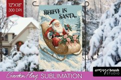 Christmas Garden Flag Sublimation - Winter Welcome Sign PNG Product Image 1