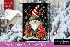 Christmas Garden Flag Sublimation - Winter Welcome Sign PNG Product Image 1