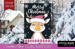 Christmas Garden Flag Sublimation - Winter Welcome Sign PNG Product Image 1