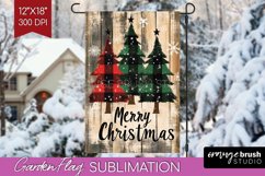 Christmas Garden Flag Sublimation - Winter Welcome Sign PNG Product Image 1