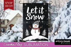 Christmas Garden Flag Sublimation - Winter Welcome Sign PNG Product Image 1