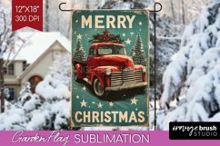 Christmas Garden Flag Sublimation - Winter Welcome Sign PNG Product Image 1