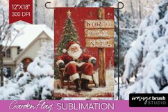 Christmas Garden Flag Sublimation - Winter Welcome Sign PNG Product Image 1